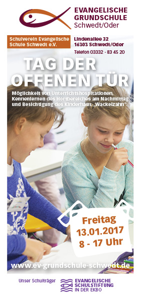 Plakat: 2 Schülerinnen am Tisch