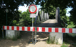 Foto: Sperrung der Landgrabenbrücke