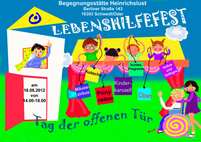 Plakat: Lebenshilfefest mit Einweihung