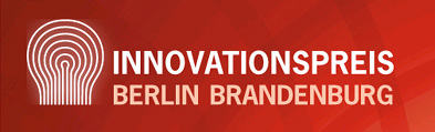 Logo des Innovationspreises: Symbol einer Glühlampe und Schriftzug