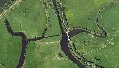 Foto: Polderlandschaft aus der Vogelperspektive