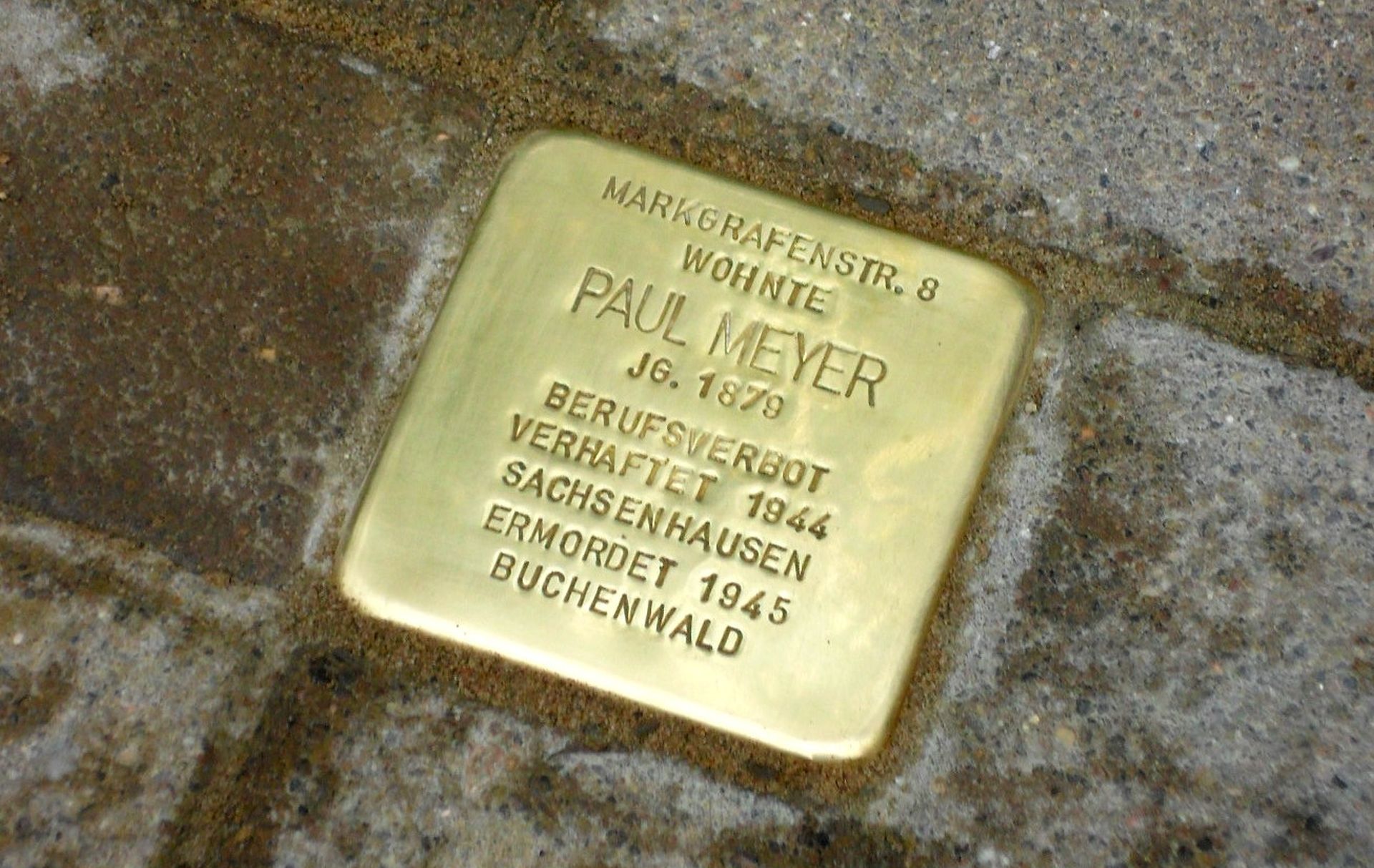Foto: Stolperstein von Meyer