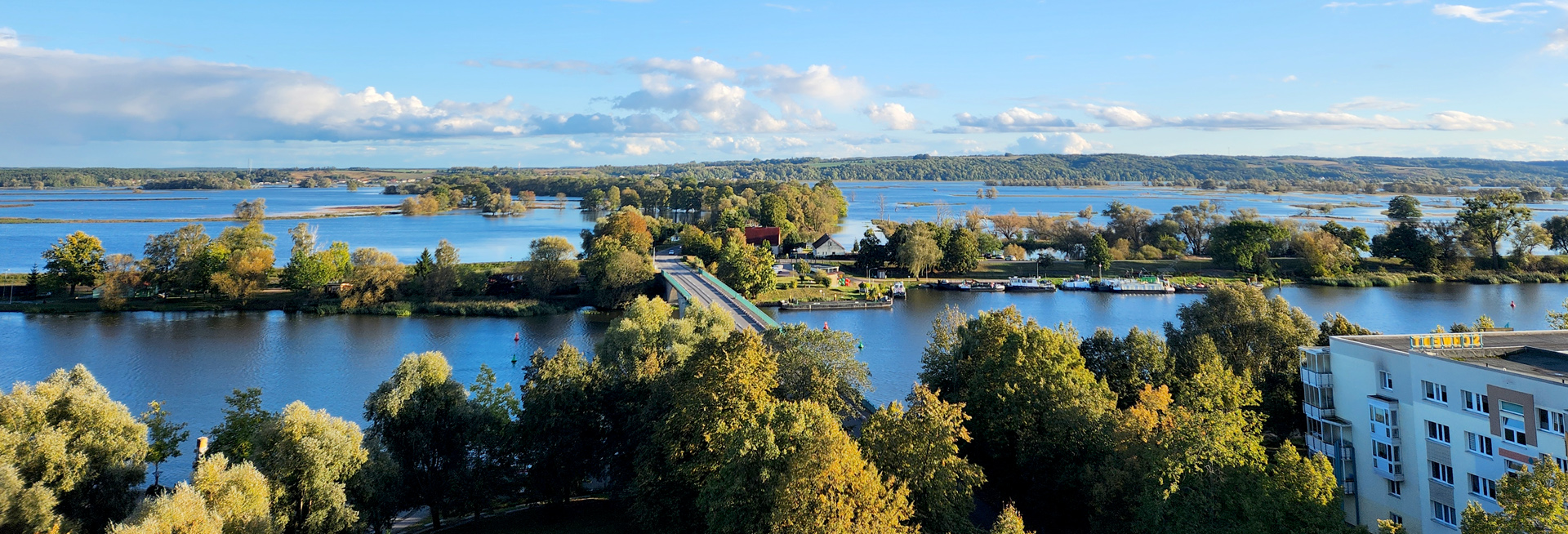 Foto: Blick auf die gefluteten Polderflächen