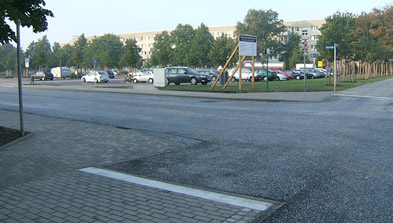 Foto: Blick in die südliche Oderstraße von der Berliner Straße aus
