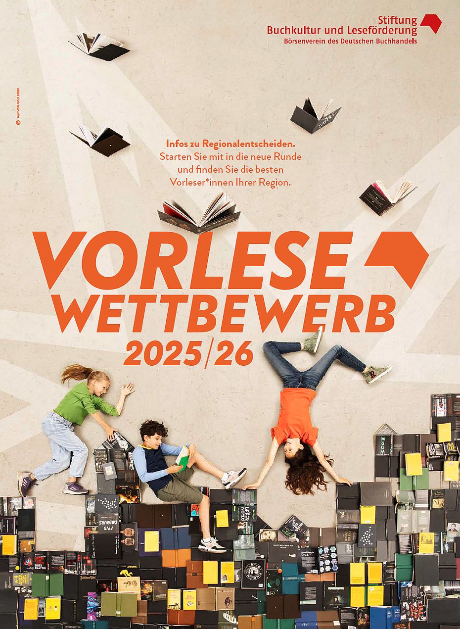 Plakat zum Bundesweiten Vorlesewettbewerb 2026