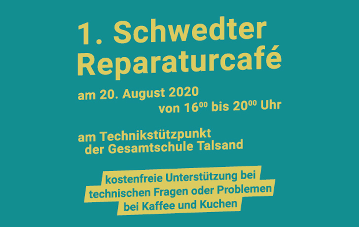 Grafik: 1. Schwedter Reparaturcafé am 20. August