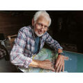 Foto: Siegfried Mehl am Arbeitstisch