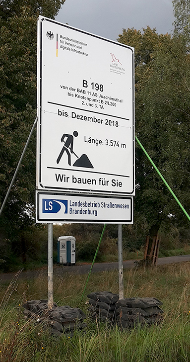 Foto: Baustellenschild